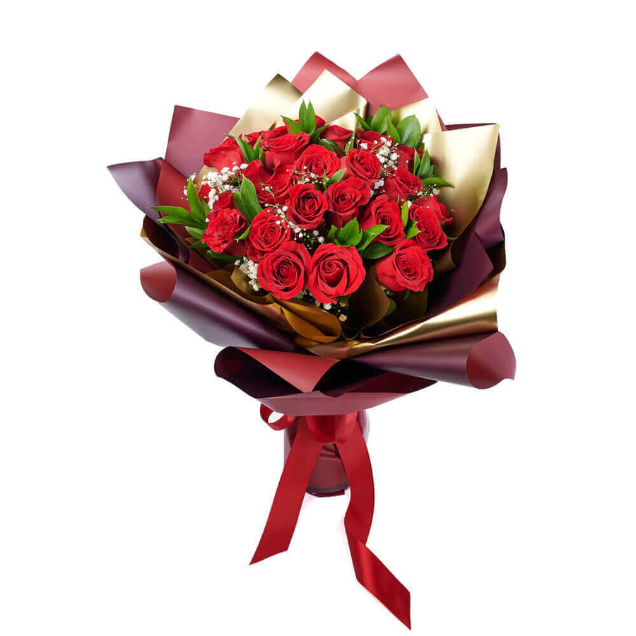 Valentine's Day 24 Red Roses Bouquet, roses, Valentine's day gifts, Los Angeles Blooms- Los Angeles Delivery
