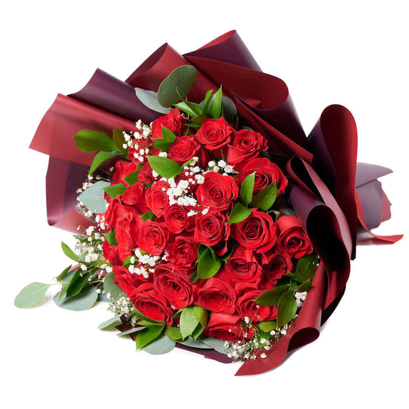 Valentine's Day 36 Red Roses Bouquet - Los Angeles Blooms Delivery