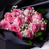 Romance should be celebrated with The Valentine’s Day 12 Stem Pink Rose Bouquet With Box & Bear. Los Angeles Blooms