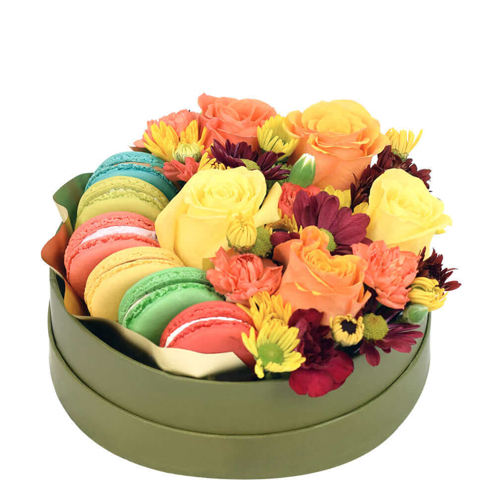 n an array of pleasant hues, the Vintage Rainbow Floral Gourmet Box Set from Los Angeles Blooms is a crowd-pleaser.