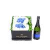 Welcome Baby Boy Flower Box with Champagne - Los Angeles Delivery.