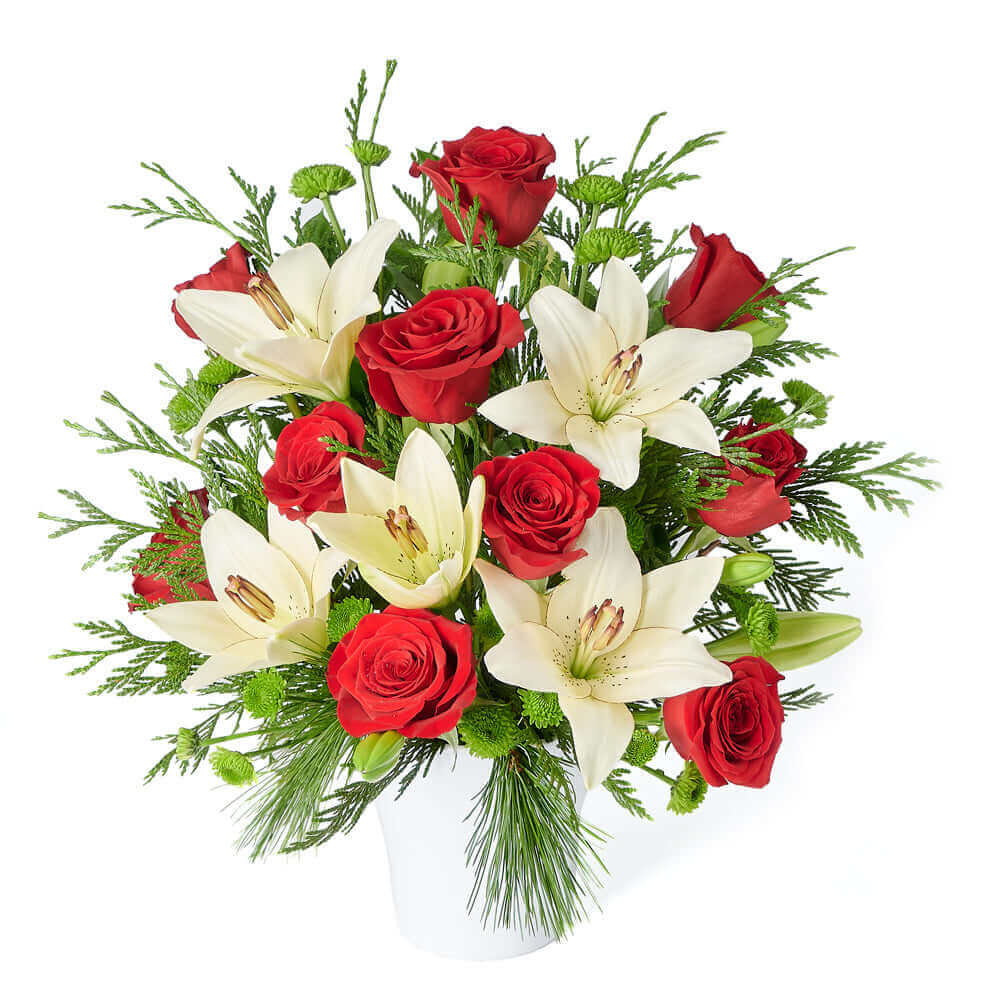Winter Flowers in Ceramic Pot – how the gift is presented