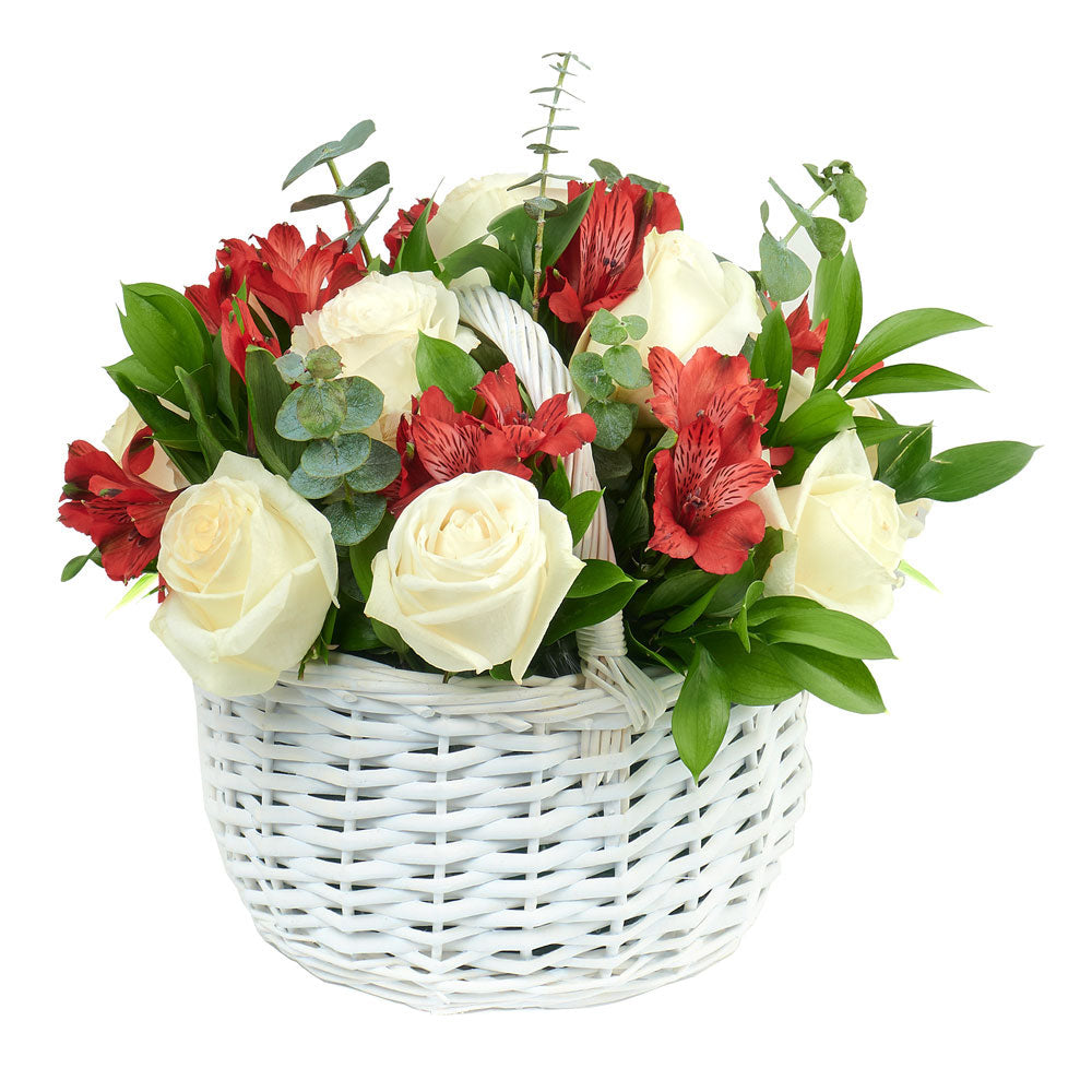 Bountiful Garden Basket For Mom - Mixed Floral Gift Basket – Los Angeles Blooms - Los Angeles Delivery
