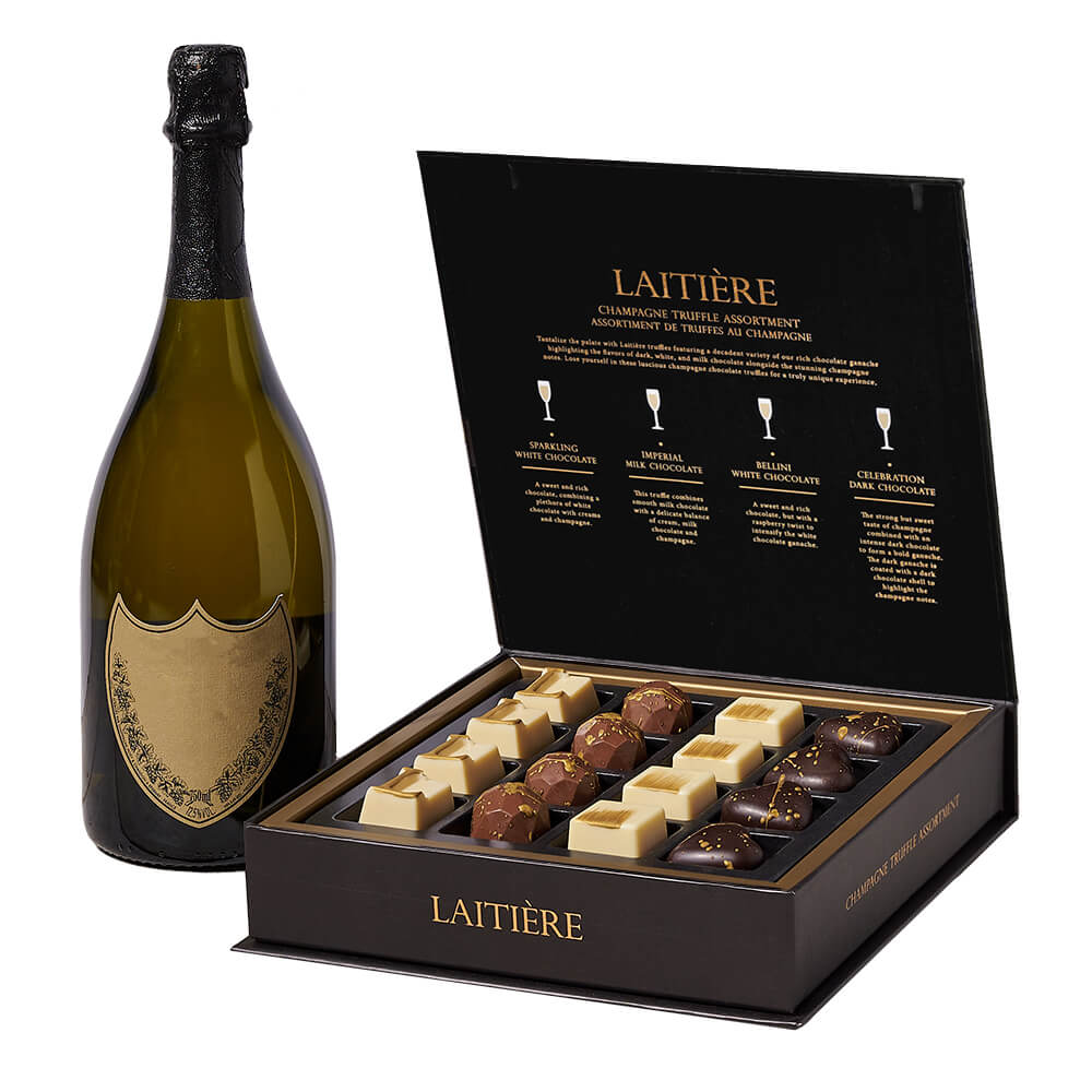 Bubbly &amp; Truffle Gift Set, champagne gift, champagne, sparkling wine gift, sparkling wine, gourmet gift, gourmet, chocolate gift, chocolate – Los Angeles Blooms - Los Angeles Delivery