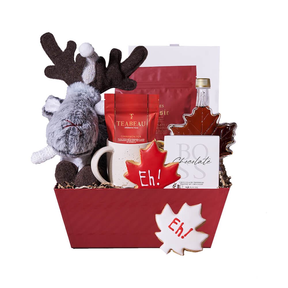 Canada Day Moose &amp; Tea Gift, canada day gift, canada day, gourmet gift, gourmet, tea gift, tea – Los Angeles Blooms - Los Angeles Delivery