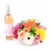 Celebrating Her Flowers & Wine Gift - Champaigne Gift Set - Los Angeles  Delivery