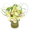 Delicate Pastel Orchid Floral Gift - Orchid Hat Box - Los Angeles Blooms- Los Angeles Delivery