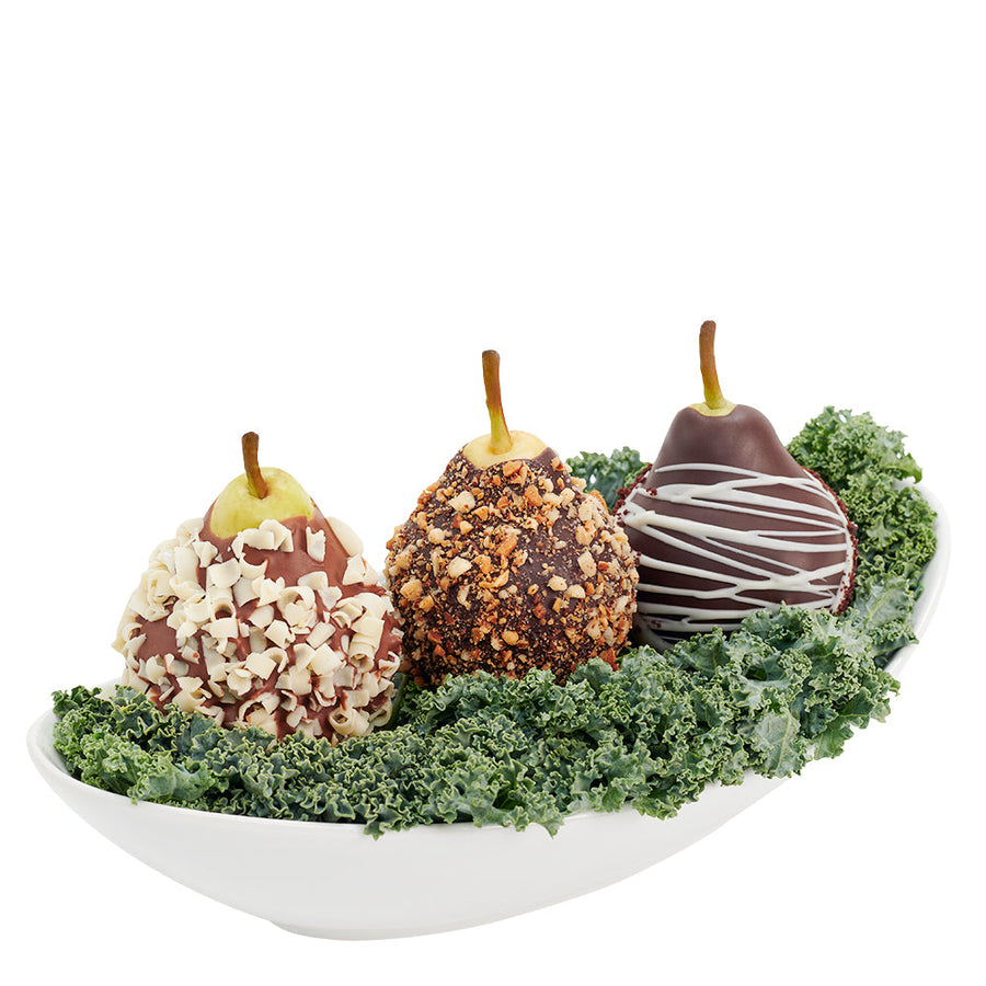 Double Chocolate Dipped Pears - Chocolate Gift - Los Angeles Delivery