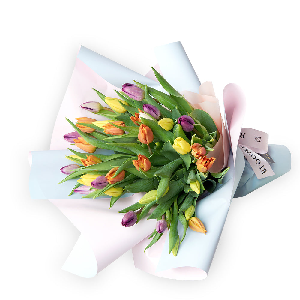 Encapsulated Elegance Tulip Bouquet - Los Angeles Delivery