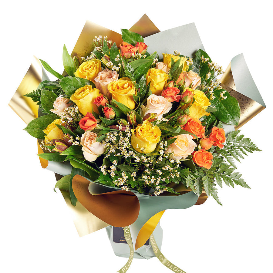 Los Angeles Flower Delivery - Los Angeles Flower Gifts - English Fall Mixed Rose Bouquet