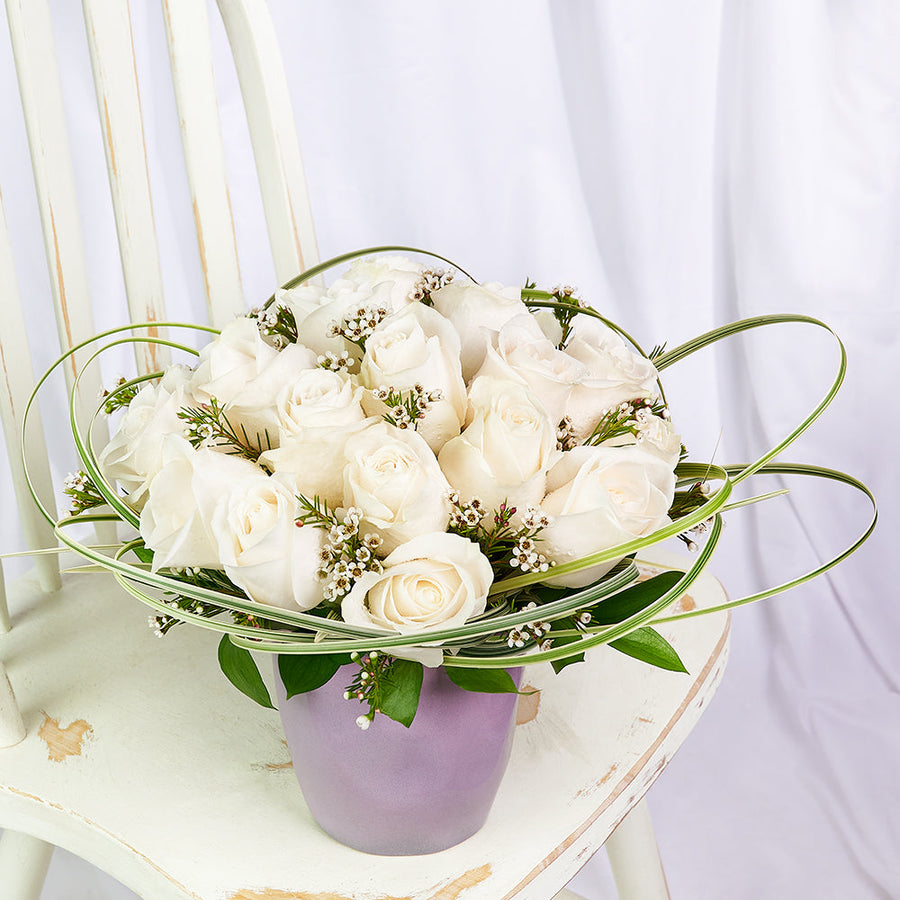 Exceptional White Rose Arrangement