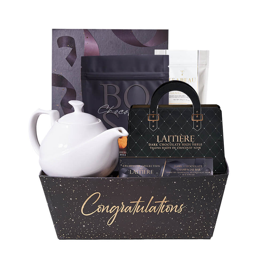 Graduation Tea Time Gift, tea gift, gourmet gift, chocolate gift, graduation gift - Los Angeles Delivery.