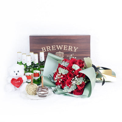 It's  A Fun Surprise! Flowers & Beer Gift - Los Angeles Delivery.