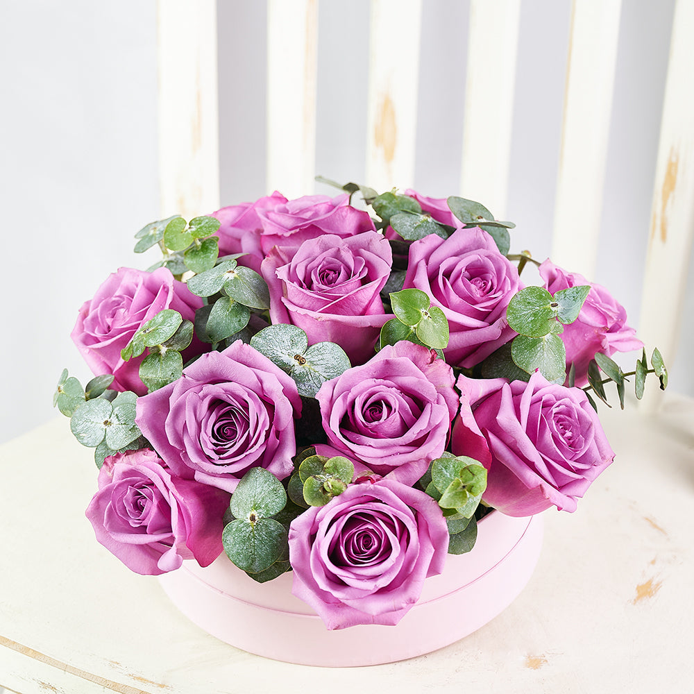 Luxe Passion Flower Box - Roses Hat Box Gift Set - Same Day Los Angeles Delivery
