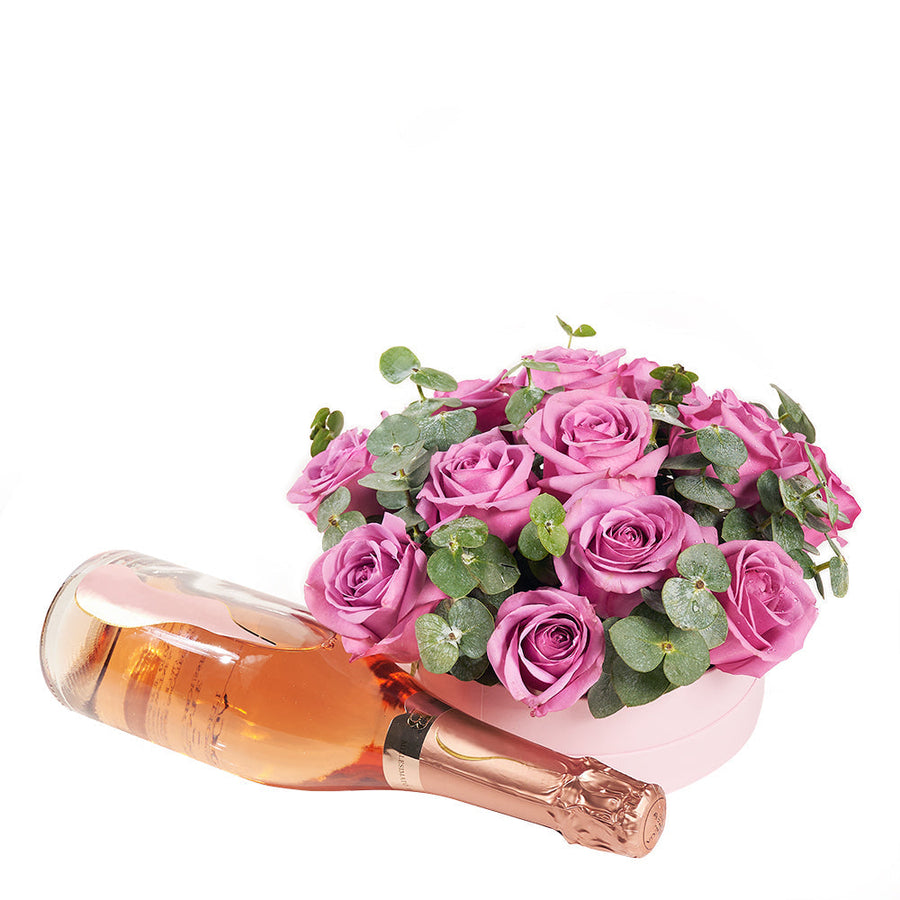Luxe Passion Flowers & Champagne Gift - Roses and Champagne Gift Set - Los Angeles Delivery