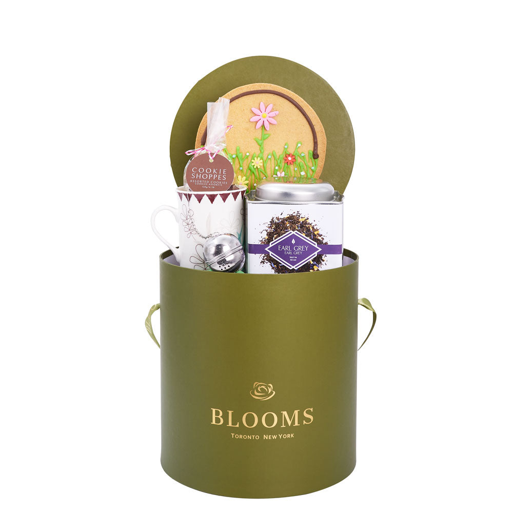 Mother’s Day Tea &amp; Cookie Gift Box – Mother’s Day Gift Baskets – Los Angeles Blooms-Los angeles Delivery