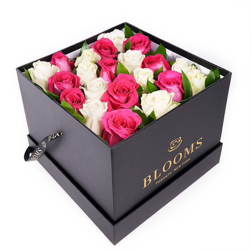 Mother’s Day Red &amp; White Rose Box Gift – Mother’s Day Gifts – Los Angeles Blooms-Los Angeles Delivery