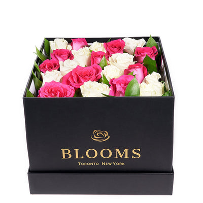 Mother’s Day Red & White Rose Box Gift – Mother’s Day Gifts – Los Angeles Blooms