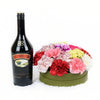 Simple Pleasures Flowers and Baileys Gift - Liquor, Flower Hat Box Gift Set - Los Angeles Blooms