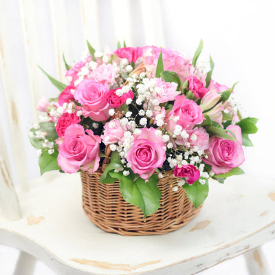 Simply Sweet Spring Flower Basket from Los Angeles Blooms - Los Angeles Flower Delivery