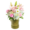 Spring Forth Mixed Floral Gift - Mixed Floral Arrangement Hat Box - Los Angeles Blooms