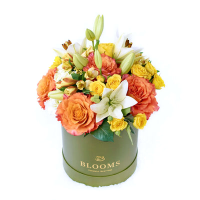 The Summer Glow Mixed Arrangement features a selection of beautiful roses, lilies, daisies, alstroemeria and carnations in a sleek designer box – ready to be delivered to your loved ones on any special occasion. Los Angeles Blooms-Los Angeles Delivery